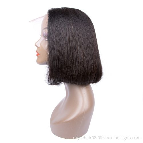 Best Selling Cheap Short Styled Pre Plucked HD Swiss Glueless Side Part Lace Front Human Hair Bob Wigs for Black Women